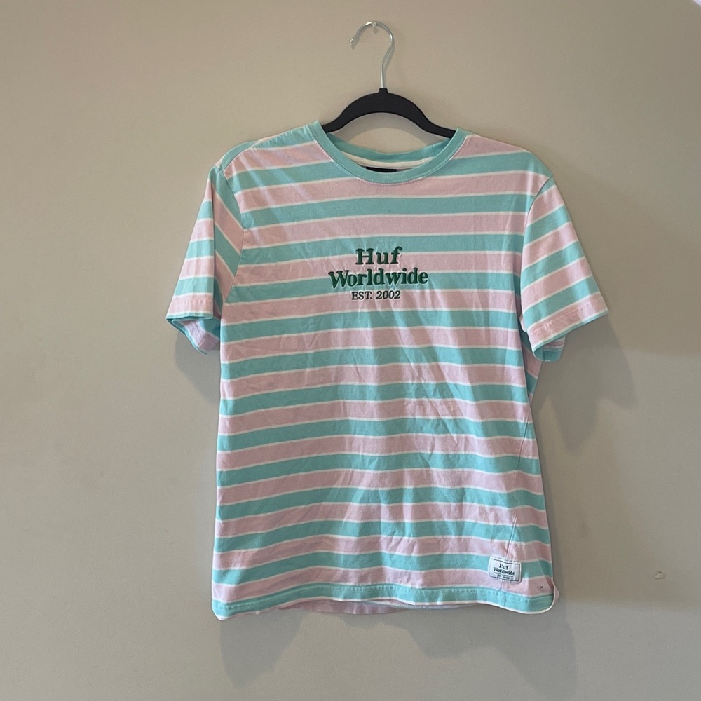 Huf worldwide striped shirt